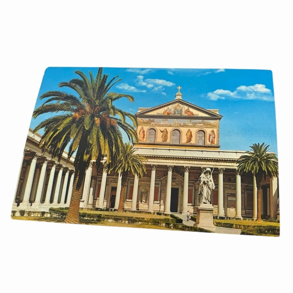 Basilica of Saint Paul – Tranquil Majesty in Rome postcard